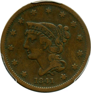 image for: 1841 1c PCGS VF25