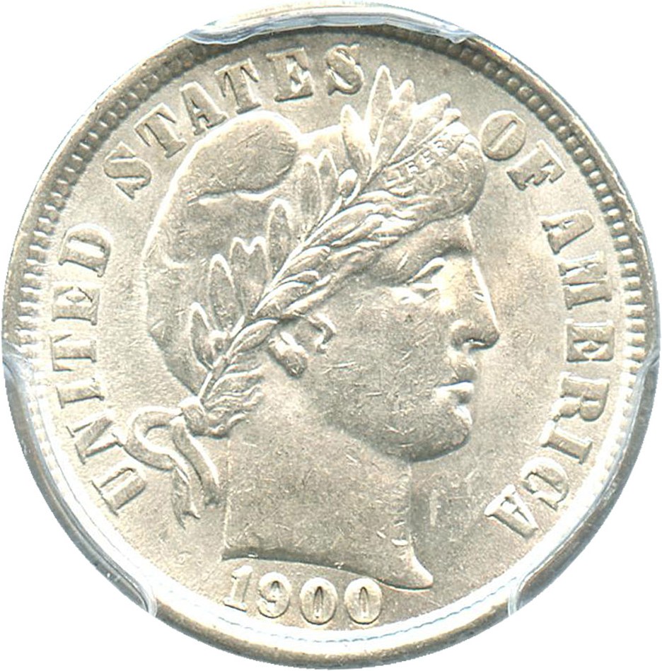 image for: 1900 10c PCGS MS62