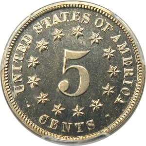 image for: 1871 5c PCGS Proof 65 CAM