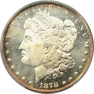 image for: 1878 7TF $1 PCGS MS65 PL (Reverse of 1878)