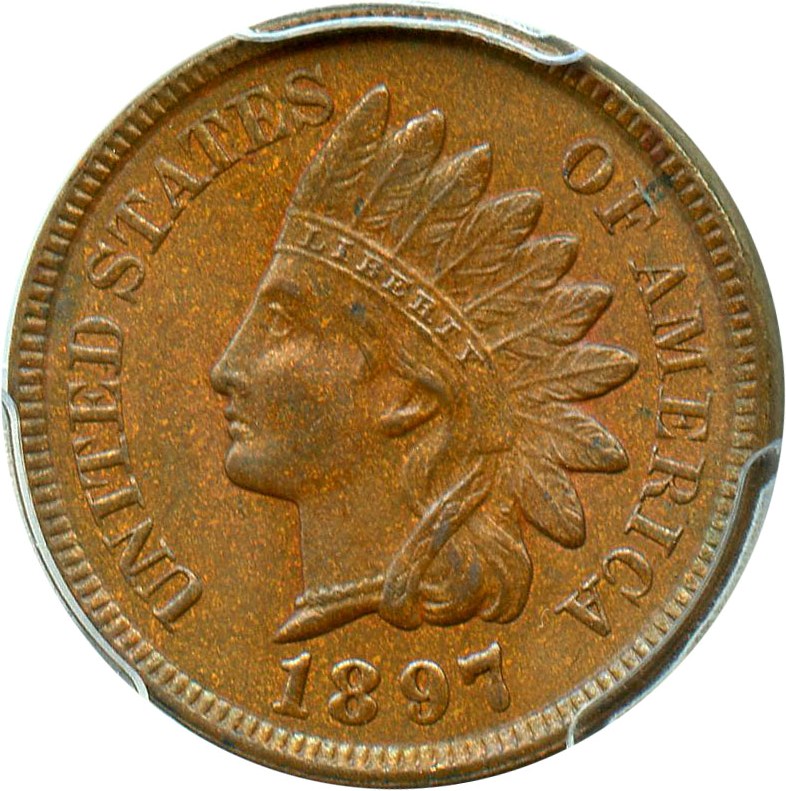 image for: 1897 1c PCGS MS63 BN