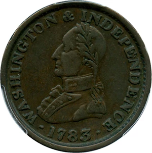 image for: 1783 Washington Copper PCGS XF40 (Military, Large Bust) Affordable Early Copper