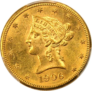 image for: 1906-S $10 PCGS MS62