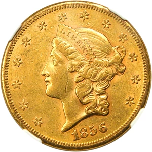 image for: 1856-S $20 NGC AU55