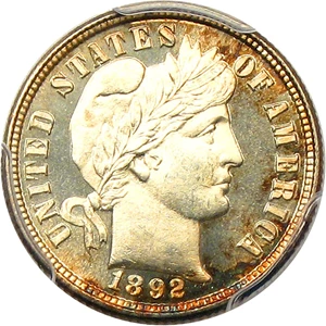 image for: 1892 10c PCGS/CAC Proof 65 CAM - No Reserve!