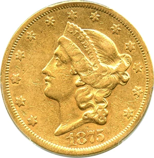 image for: 1875-S $20 PCGS XF45 - No Reserve!