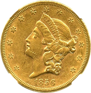 image for: 1856-S $20 NGC AU53