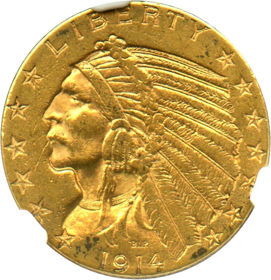 image for: 1914-S $5 NGC AU58 - Better S-Mint