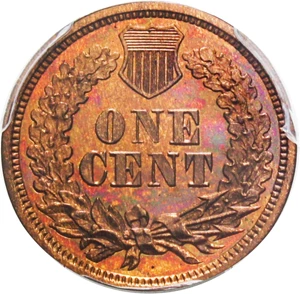 image for: 1864 1c PCGS/CAC Proof 65 RB (Bronze) Scarce, Early Low Mintage Proof Indian Cent