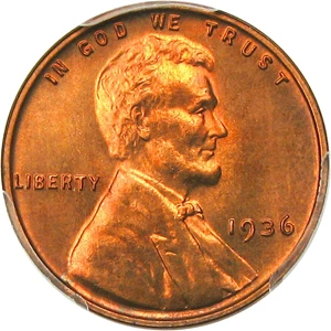image for: 1936 1c PCGS Proof 65 RD (Type 1, Satin Finish) Key Proof Issue