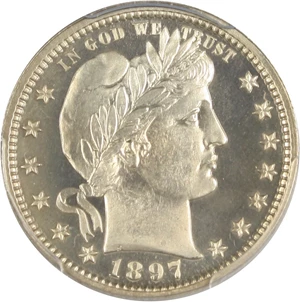 image for: 1897 25c PCGS Proof 66 - No Reserve!