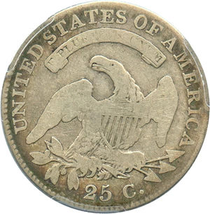 image for: 1820 25c PCGS VG-8 (Small 0)