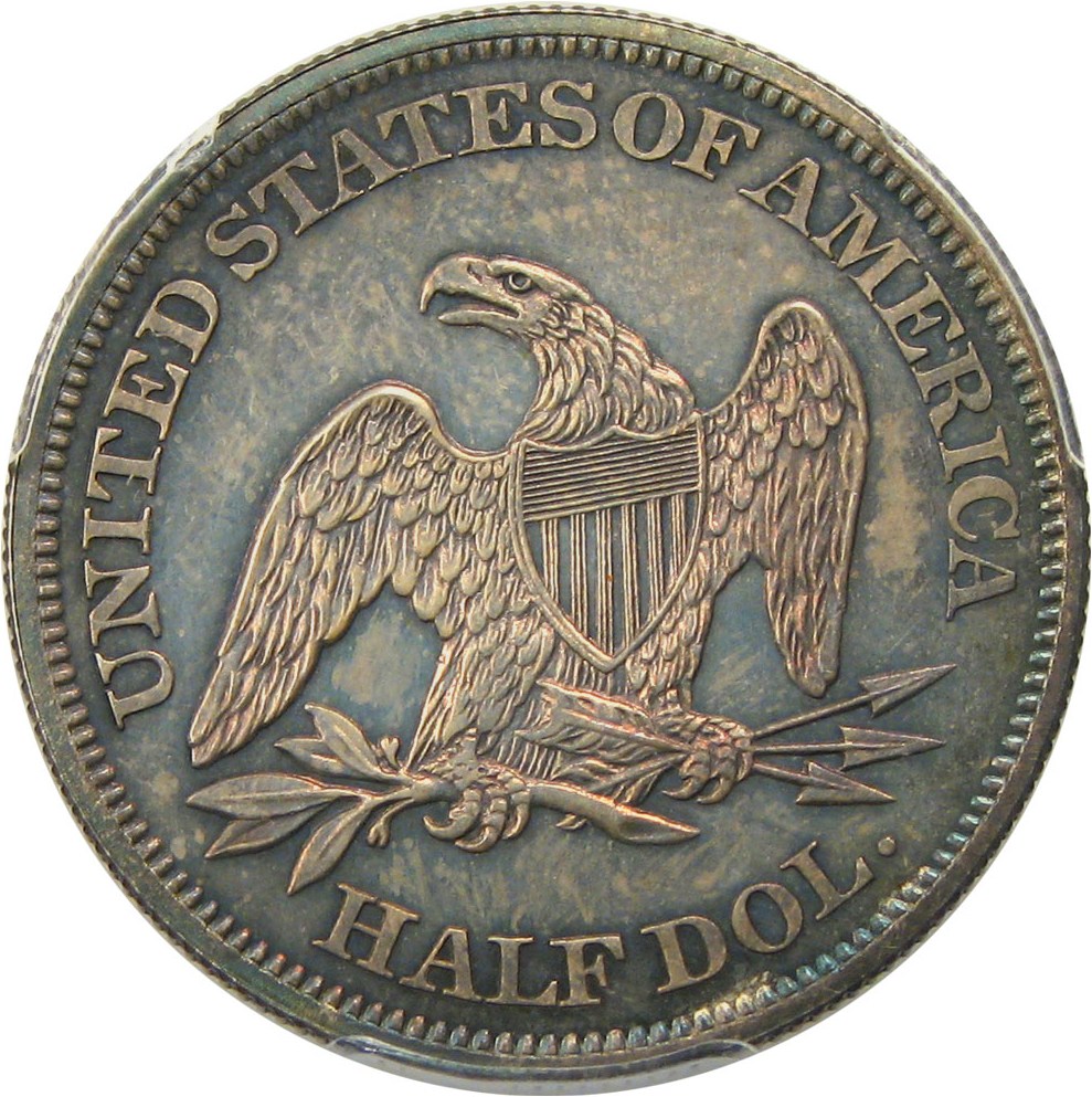 image for: 1862 50c PCGS Proof 63 - Colorful Toning