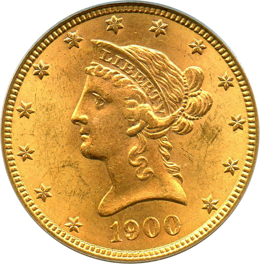 image for: 1900 $10 PCGS/CAC MS63 OGH