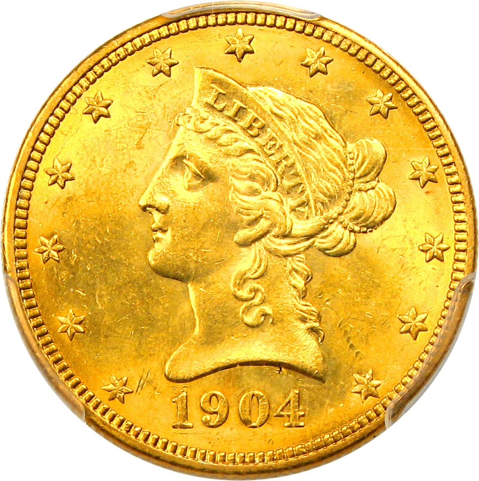 image for: 1904 $10 PCGS MS63