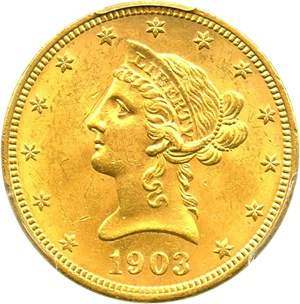 image for: 1903 $10 PCGS MS63