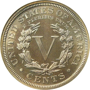 image for: 1906 5c NGC Proof 68 - Monster Ultra-Gem V-Nickel - Tied for Finest at NGC