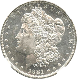 image for: 1881-O $1 NGC MS63 PL