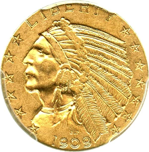 image for: 1909-S $5 PCGS AU55