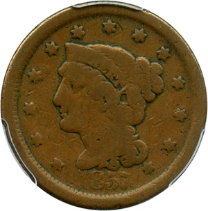 image for: 1857 1c PCGS Good-6 (Large Date)