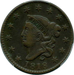 image for: 1818 1c PCGS VF35