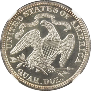 image for: 1887 25c NGC Proof 65 - No Reserve!