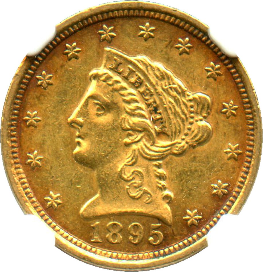 image for: 1895 $2 1/2 NGC AU58