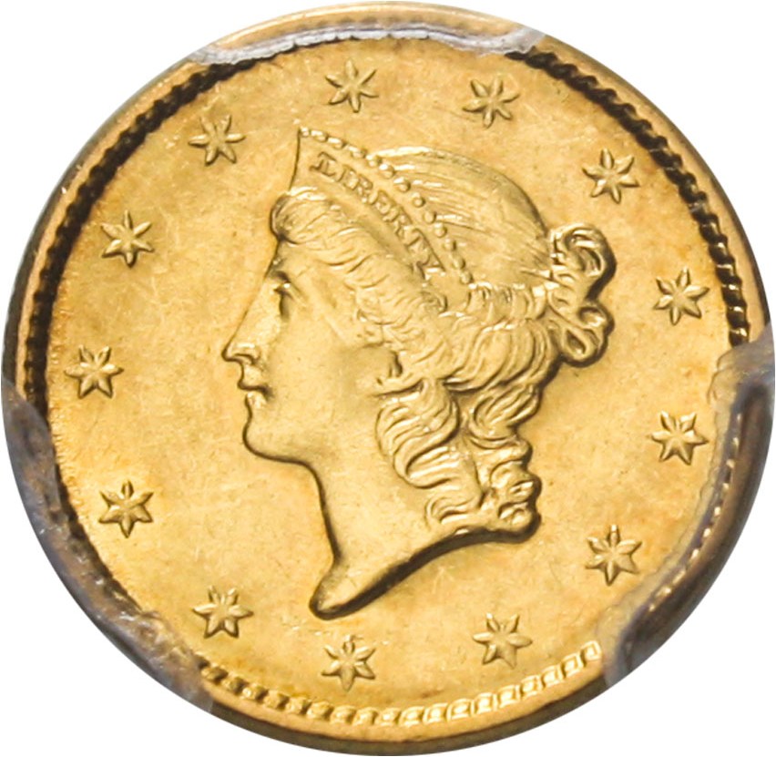 image for: 1850 G$1 PCGS MS61