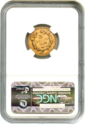 image for: 1869 $3 NGC AU50 - Low Mintage Princess $3 Gold