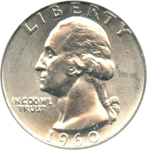 image for: 1960-D 25c PCGS MS66