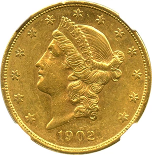 image for: 1902 $20 NGC MS61 - Scarce 20th Century P-Mint