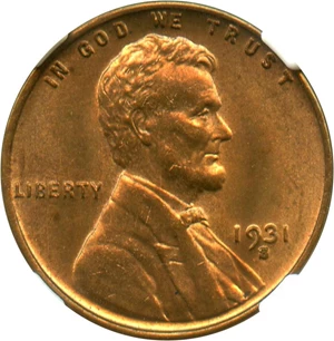 image for: 1931-S 1c NGC MS65 RB