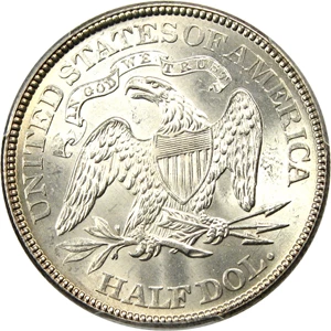 image for: 1871 50c PCGS MS65 - Beautiful Coin - Scarce Date in Gem