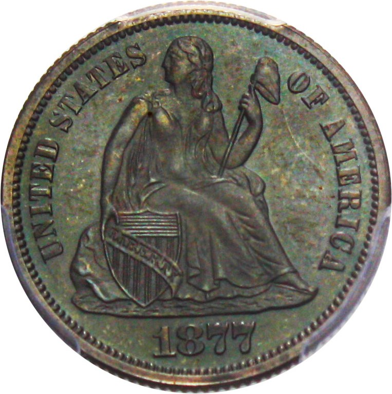 image for: 1877 10c PCGS/CAC Proof 65 - No Reserve!