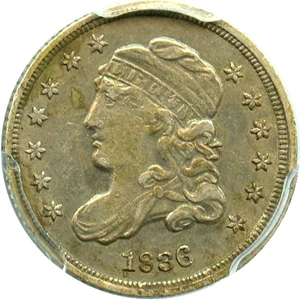 image for: 1836 H10c PCGS XF40 (Large 5C)
