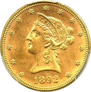 image for: 1892 $10 PCGS/CAC MS63 - No Reserve!