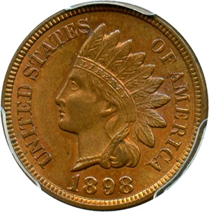 image for: 1898 1c PCGS MS64 RB
