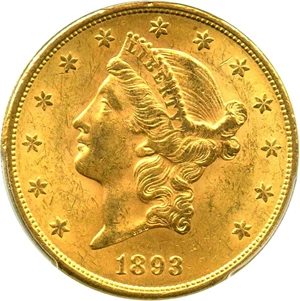 image for: 1893-S $20 PCGS MS62 - No Reserve!