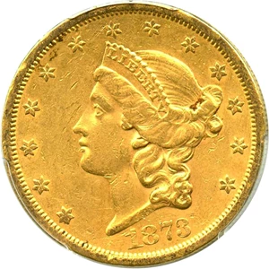 image for: 1873-S $20 PCGS AU55 (Closed 3) - No Reserve!