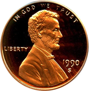image for: 1990-S 1c PCGS Proof 70 RD DCAM