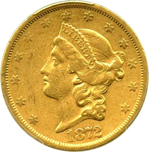 image for: 1872-S $20 PCGS XF45 - No Reserve!