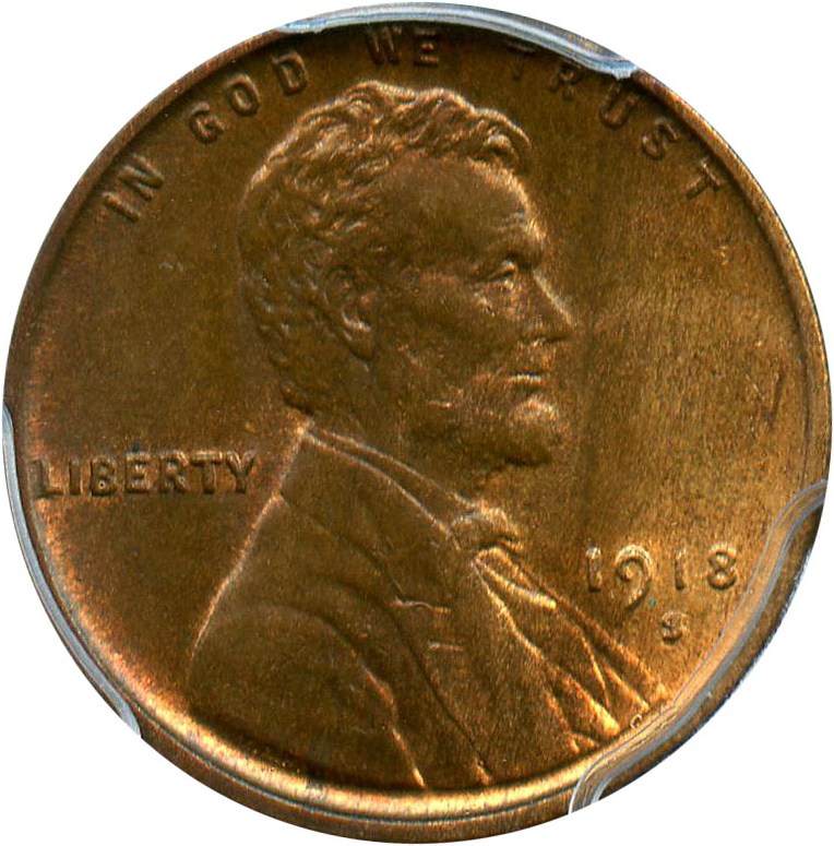 image for: 1918-S 1c PCGS MS64 BN