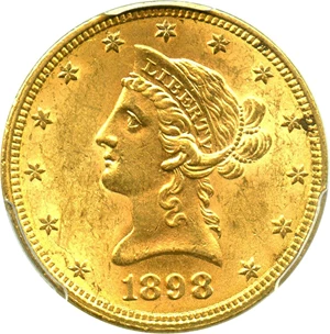 image for: 1898 $10 PCGS MS63 - No Reserve!