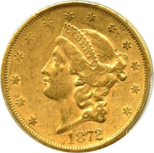 image for: 1872-S $20 PCGS AU53 - No Reserve!