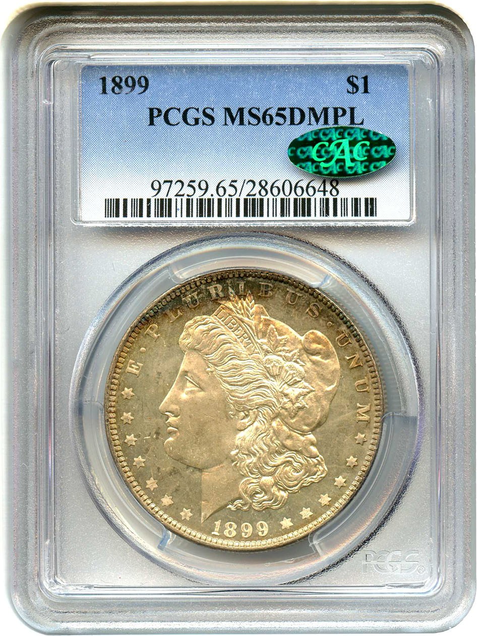 image for: 1899 $1 PCGS/CAC MS65 DMPL - No Reserve!
