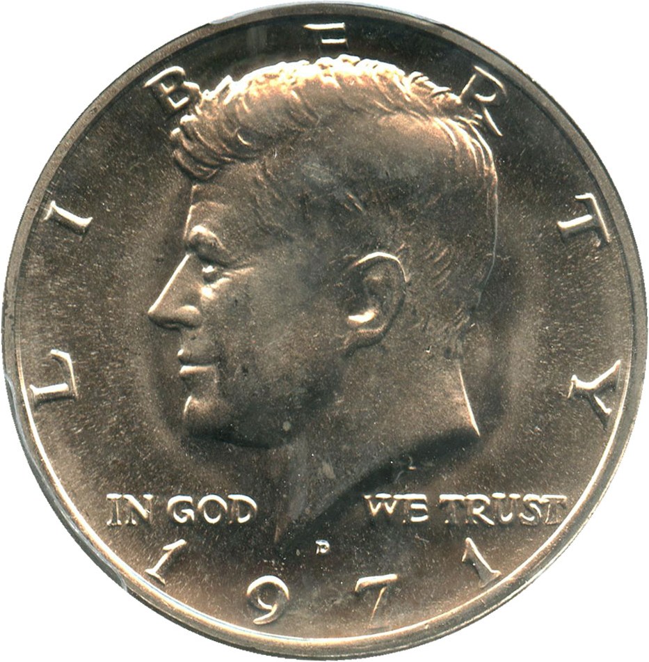 image for: 1971-D 50c PCGS MS66
