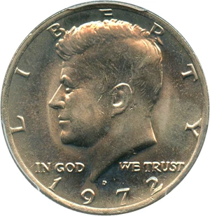 image for: 1972-D 50c PCGS MS66