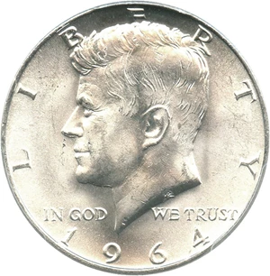 image for: 1964-D 50c PCGS MS65