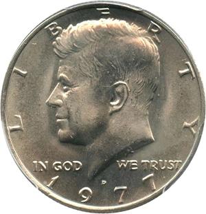 image for: 1977-D 50c PCGS MS65