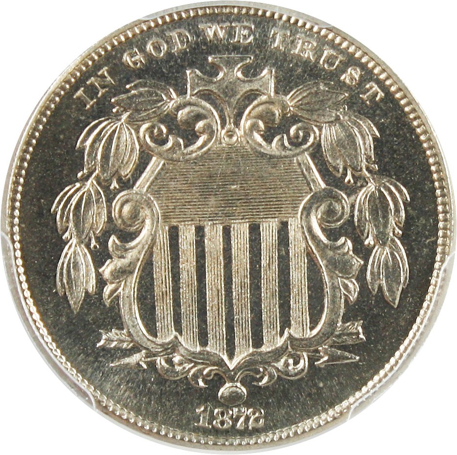 image for: 1872 5c PCGS Proof 66